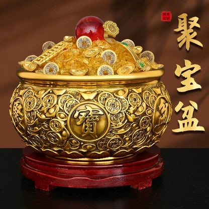 纳福系列 · 纯铜聚宝盆摆件