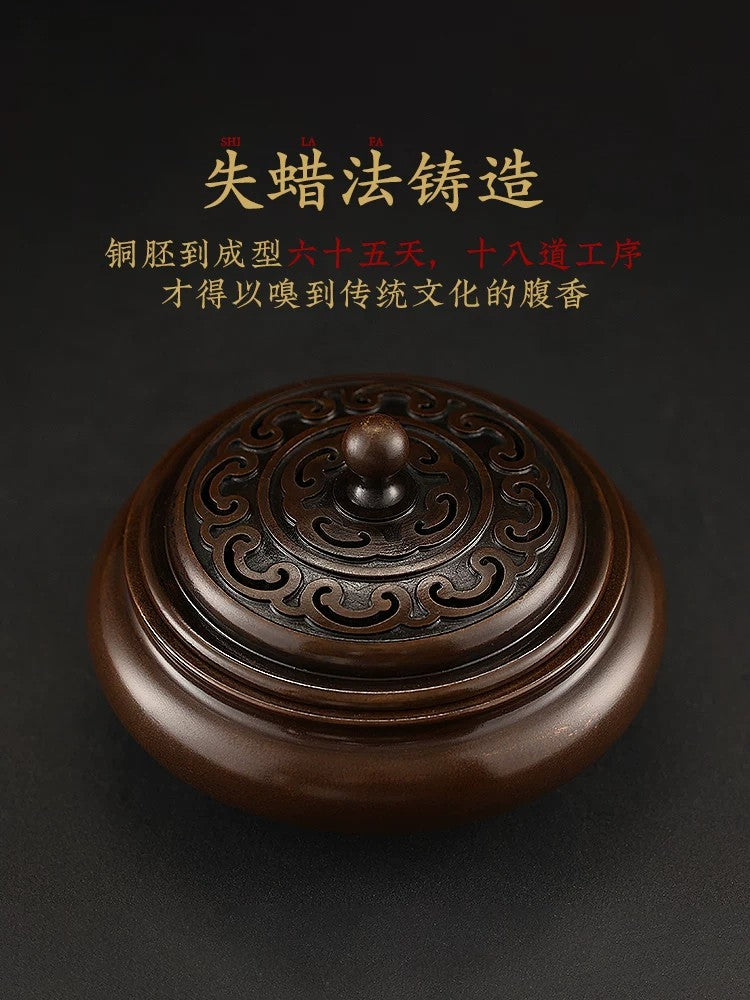 吉庆系列 · 纯铜吉祥如意苏工香炉