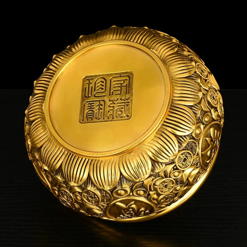 纳福系列 · 纯铜聚宝盆摆件