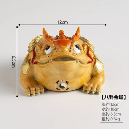 纳福系列 · 纯铜八卦三足金蟾摆件