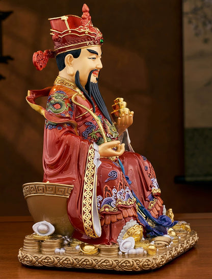 纳福系列 · 纯铜彩绘文财神像