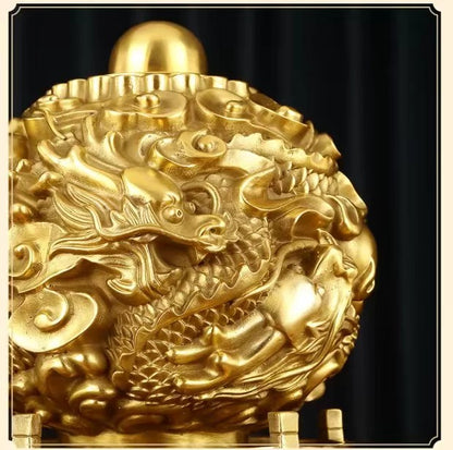 纳福系列 · 纯铜九转乾坤鼎摆件